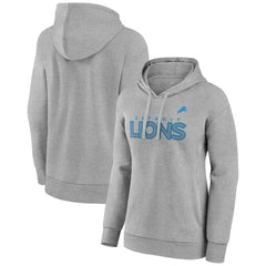 Detroit Lions Women's Check List Pullover Hoodie Gray | NFL