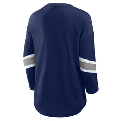 Dallas Cowboys Women's Redzone Bling 3/4-Sleeve T-Shirt Navy | Fanatics
