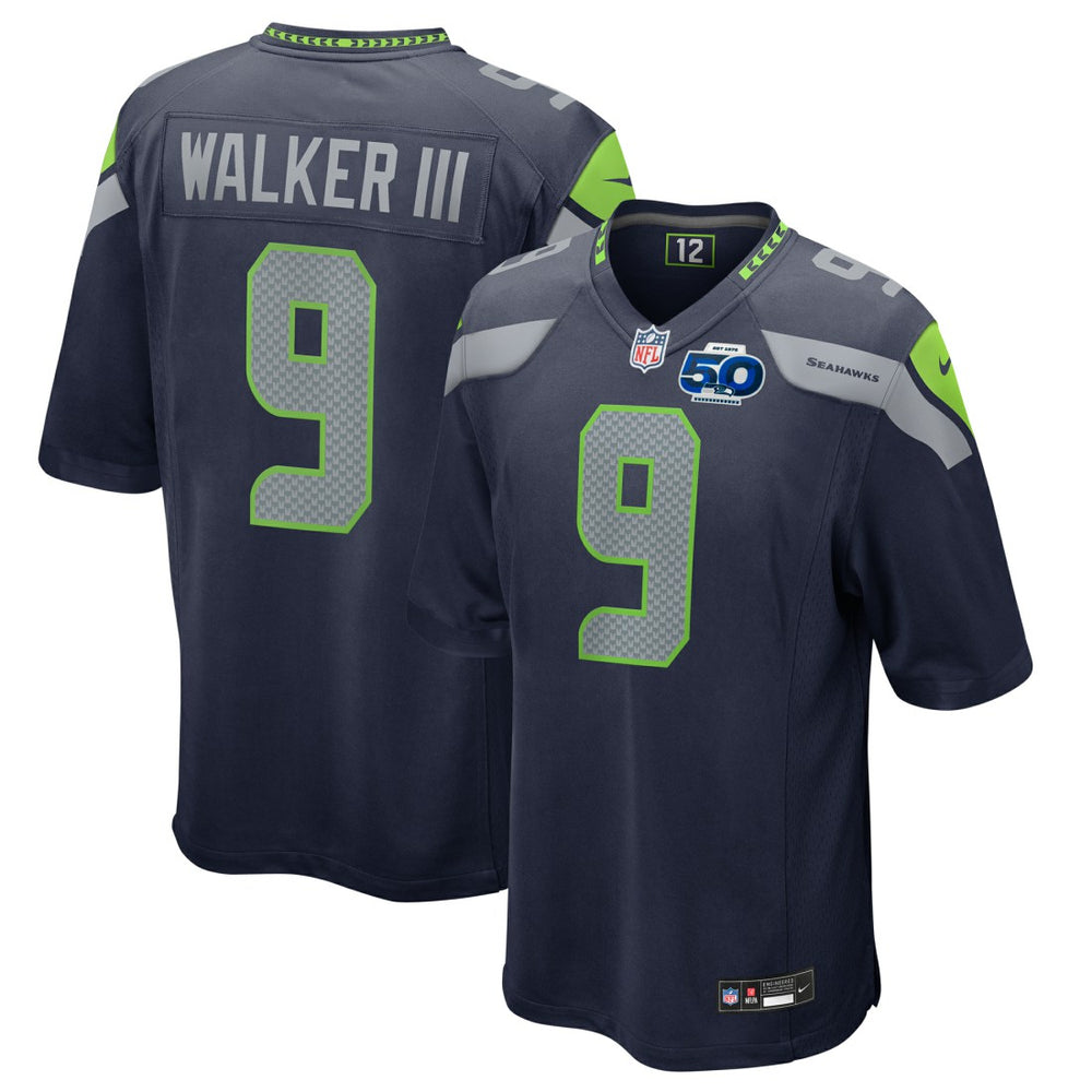Kenneth Walker III Seattle Seahawks 50th Season Game Jersey College Navy | Nike for Sale