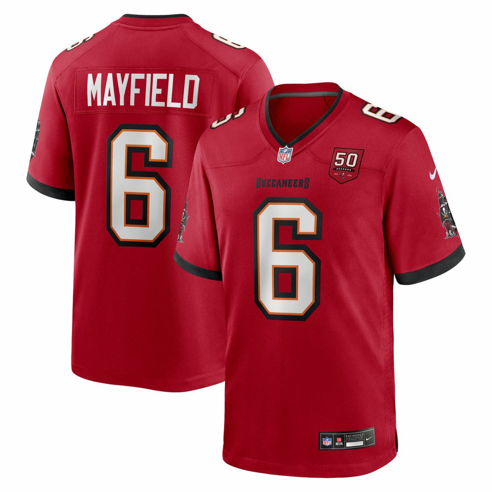 Baker Mayfield Tampa Bay Buccaneers 50th Season Team Game Jersey Red | Nike for Sale