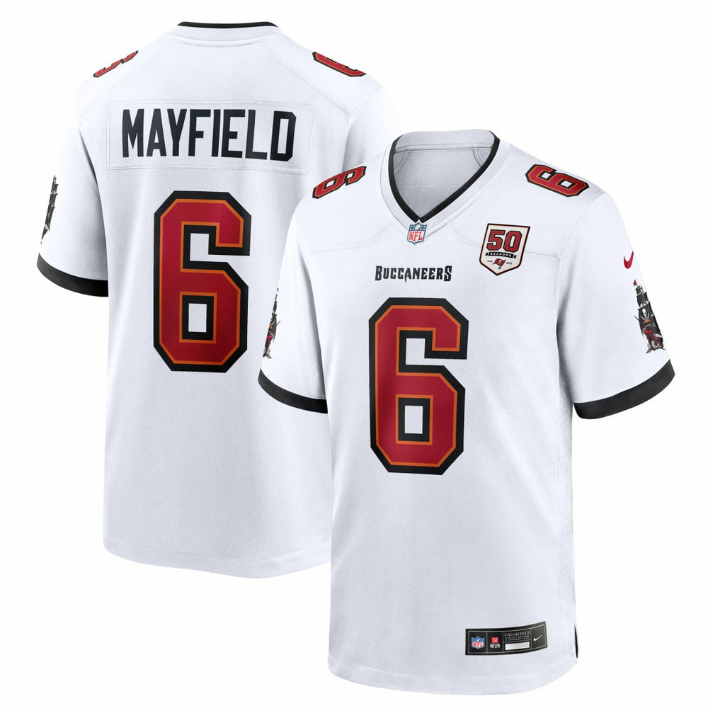 Baker Mayfield Tampa Bay Buccaneers 50th Season White Game Jersey White | Nike for Sale