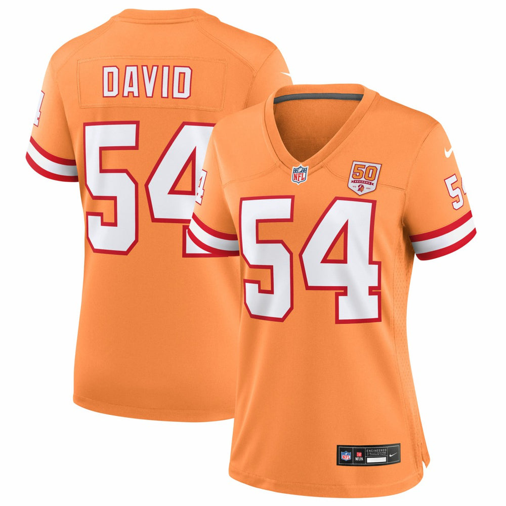 Lavonte David Tampa Bay Buccaneers Women's 50th Season Game Jersey Creamsicle | Nike for Sale