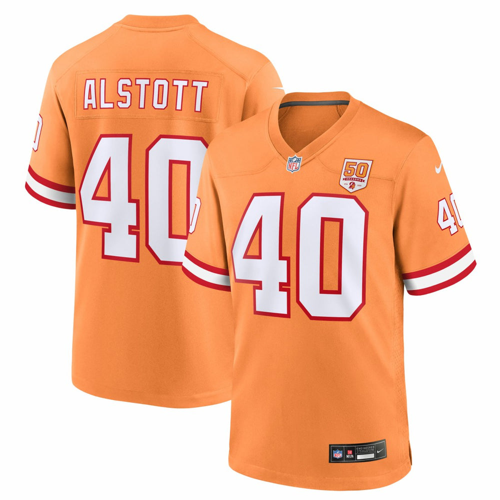 Mike Alstott Tampa Bay Buccaneers 50th Season Game Jersey Creamsicle | Nike for Sale