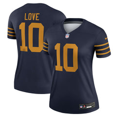 Jordan Love Green Bay Packers Women's The 1923 Classic Legend Player Dri-FIT Top Navy | Nike for Sale