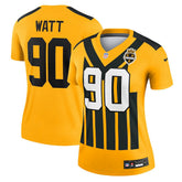 T.J. Watt Pittsburgh Steelers Women's Alternate 1933 Throwback Legend Player Performance Top Gold | Nike for Sale