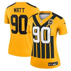 T.J. Watt Pittsburgh Steelers Women's Alternate 1933 Throwback Legend Player Performance Top Gold | Nike for Sale