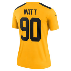 T.J. Watt Pittsburgh Steelers Women's Alternate 1933 Throwback Legend Player Performance Top Gold | Nike for Sale