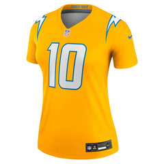 Justin Herbert Los Angeles Chargers Women's Alternate Charger Power Legend Player Performance Top Gold | Nike for Sale