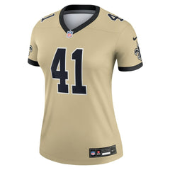Alvin Kamara New Orleans Saints Women's Gameday Golds Alternate Legend Player Performance Top Gold | Nike for Sale