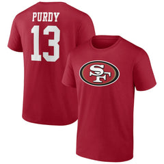 Brock Purdy San Francisco 49ers Player Icon T-Shirt Scarlet | NFL