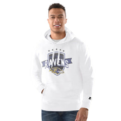 Baltimore Ravens Starter Vintage Pullover Hoodie White | NFL