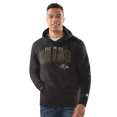 Baltimore Ravens Starter Vintage Pullover Hoodie Black | NFL