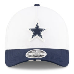 Dallas Cowboys New Era 2025 NFL Training Camp A-Frame 9FORTY Adjustable Hat White/Navy | NFL