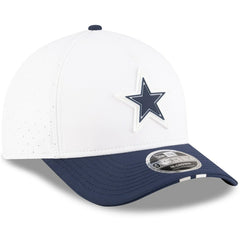 Dallas Cowboys New Era Youth 2025 NFL Training Camp A-Frame 9FORTY Adjustable Hat White/Navy | NFL