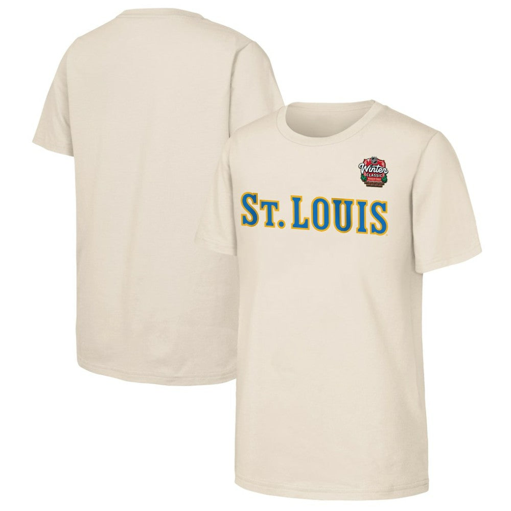 St. Louis Blues Youth 2025 NHL Winter Classic Primary Logo T-Shirt - Tan - NHL