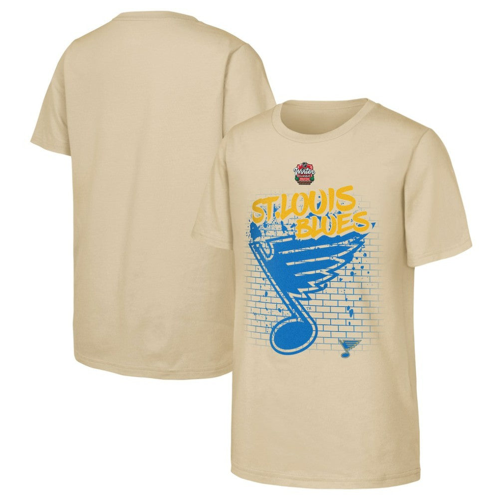 St. Louis Blues Youth 2025 NHL Winter Classic Street Art T-Shirt - Tan - NHL