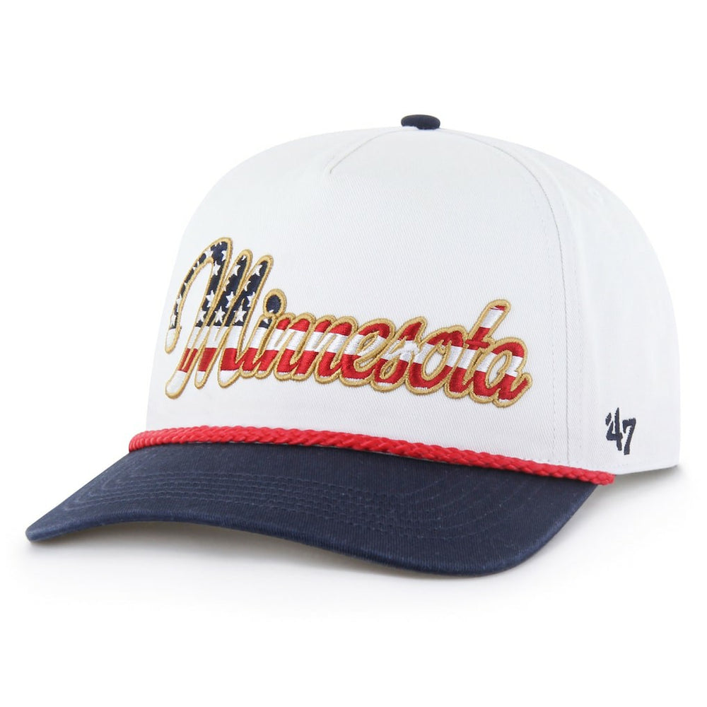 Minnesota Vikings '47 Patriotic Overhand Hitch Adjustable Hat White | 47 brand