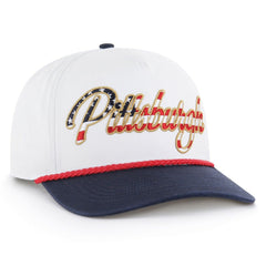 Pittsburgh Steelers '47 Patriotic Overhand Hitch Adjustable Hat White | 47 brand