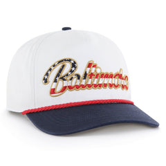 Baltimore Ravens '47 Patriotic Overhand Hitch Adjustable Hat White | 47 brand