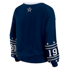 Dallas Cowboys WEAR by Erin Andrews Women's Sport Long-Sleeve T-Shirt Navy | NFL