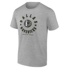 Dallas Mavericks Hoops for Troops T-Shirt Heather Gray - NBA