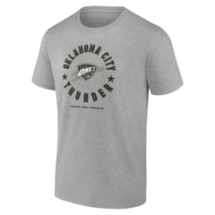 Oklahoma City Thunder Hoops for Troops T-Shirt Heather Gray - NBA