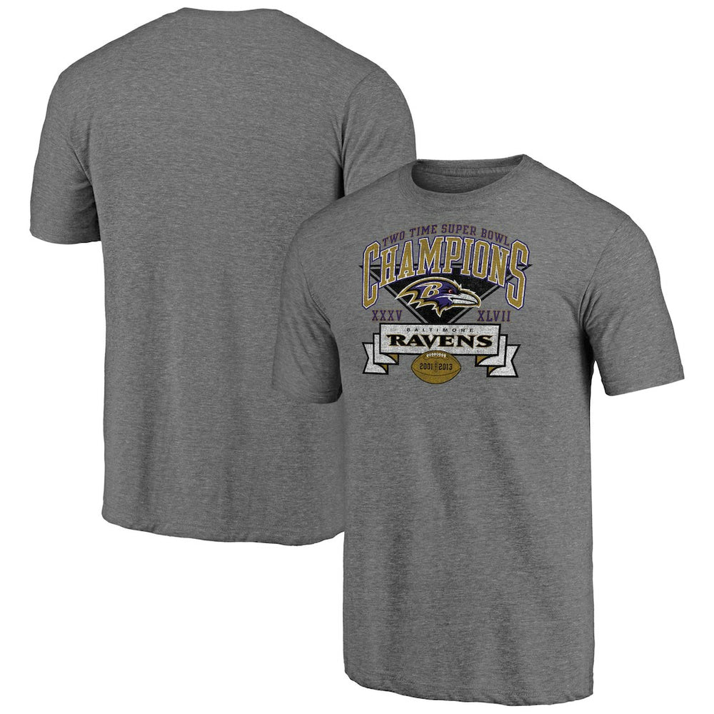 Baltimore Ravens Hot Route Tri-Blend T-Shirt Heather Gray | NFL