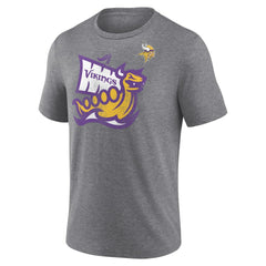 Minnesota Vikings Hot Route Tri-Blend T-Shirt Heather Gray | NFL