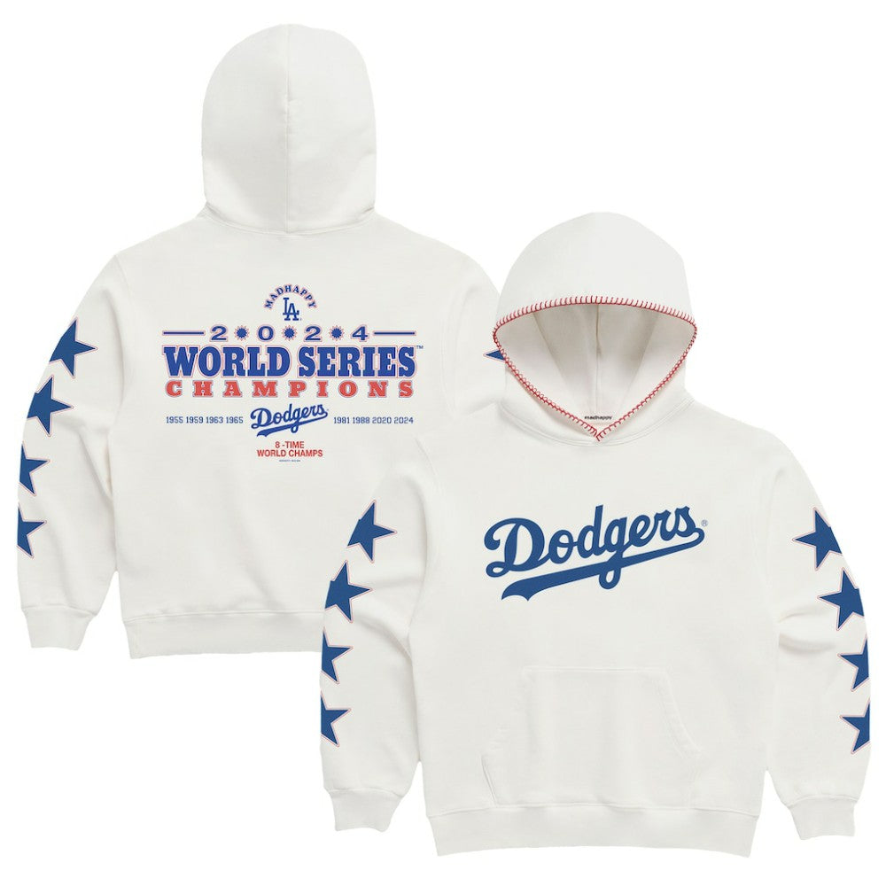 Los Angeles Dodgers Madhappy 2024 World Series Champions Star Pullover Hoodie - MLB