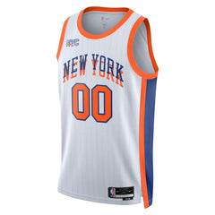 New York Knicks Unisex 2024/25 Custom Swingman Jersey City Edition White - NBA