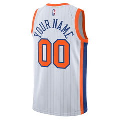 New York Knicks Unisex 2024/25 Custom Swingman Jersey City Edition White - NBA