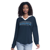 Minnesota Timberwolves G-III 4Her by Carl Banks Women's Bench Player Oversized Long Sleeve Hooded Top Navy - NBA
