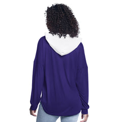 Los Angeles Lakers G-III 4Her by Carl Banks Women's Bench Player Oversized Long Sleeve Hooded Top Purple - NBA