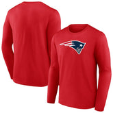 New England Patriots Primary Logo Long Sleeve T-Shirt Red | NFL