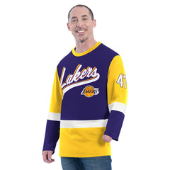 Los Angeles Lakers G-III Sports by Carl Banks Adaptive Rugby Long Sleeve Top Purple - NBA