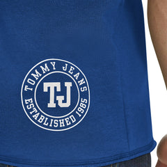 New York Knicks Tommy Jeans Paul French Terry Short Sleeve Pullover Hoodie Blue - NBA