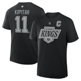 Anze Kopitar Los Angeles Kings Fanatics Authentic Stack Name & Number T-Shirt - Black - NHL