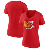 Atlanta Hawks Women's Team Pride V-Neck T-Shirt Red - NBA