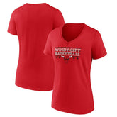Chicago Bulls Women's Core Hometown Launch V-Neck T-Shirt Red - NBA