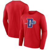 Detroit Pistons Alternate Logo Long Sleeve T-Shirt Red - NBA