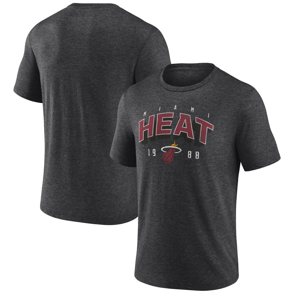 Miami Heat Backboard Tri-Blend T-Shirt Charcoal - NBA