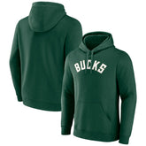 Milwaukee Bucks Wordmark Pullover Hoodie Hunter Green - NBA