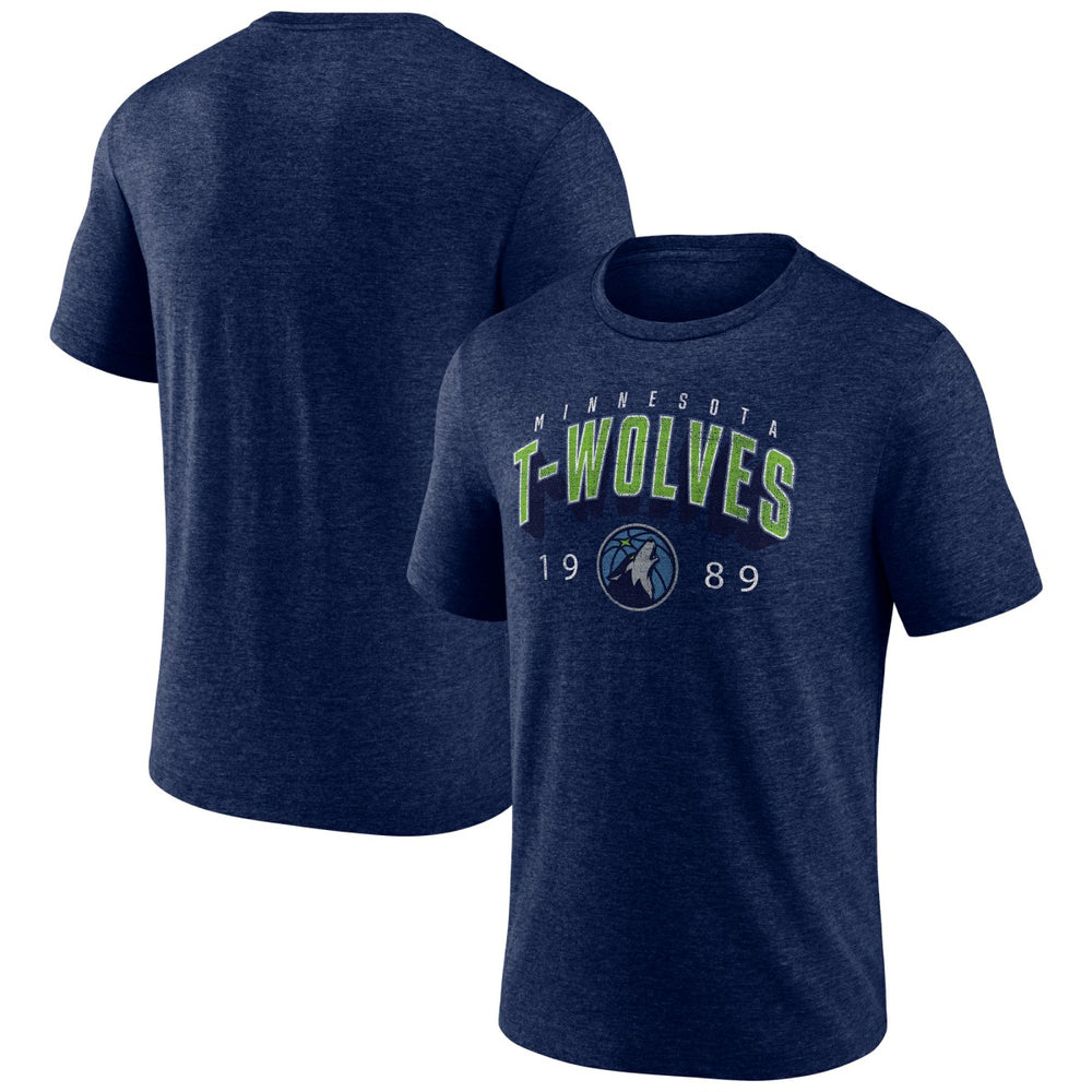 Minnesota Timberwolves Backboard Tri-Blend T-Shirt Navy - NBA