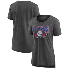 Philadelphia 76ers Women's Selection Tri-Blend T-Shirt Gray - NBA