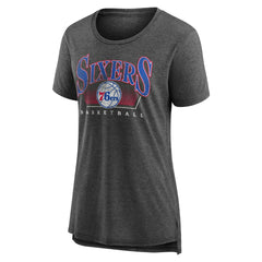 Philadelphia 76ers Women's Selection Tri-Blend T-Shirt Gray - NBA