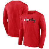 Portland Trail Blazers Alternate Logo Long Sleeve T-Shirt Red - NBA