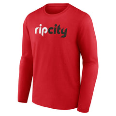 Portland Trail Blazers Alternate Logo Long Sleeve T-Shirt Red - NBA