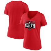 Toronto Raptors Women's Team Pride V-Neck T-Shirt Red - NBA