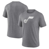 Utah Jazz Distressed Tri-Blend T-Shirt Heather Gray - NBA