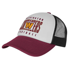 Washington Commanders Youth Essentials Trucker Adjustable Hat White/Burgundy | NFL